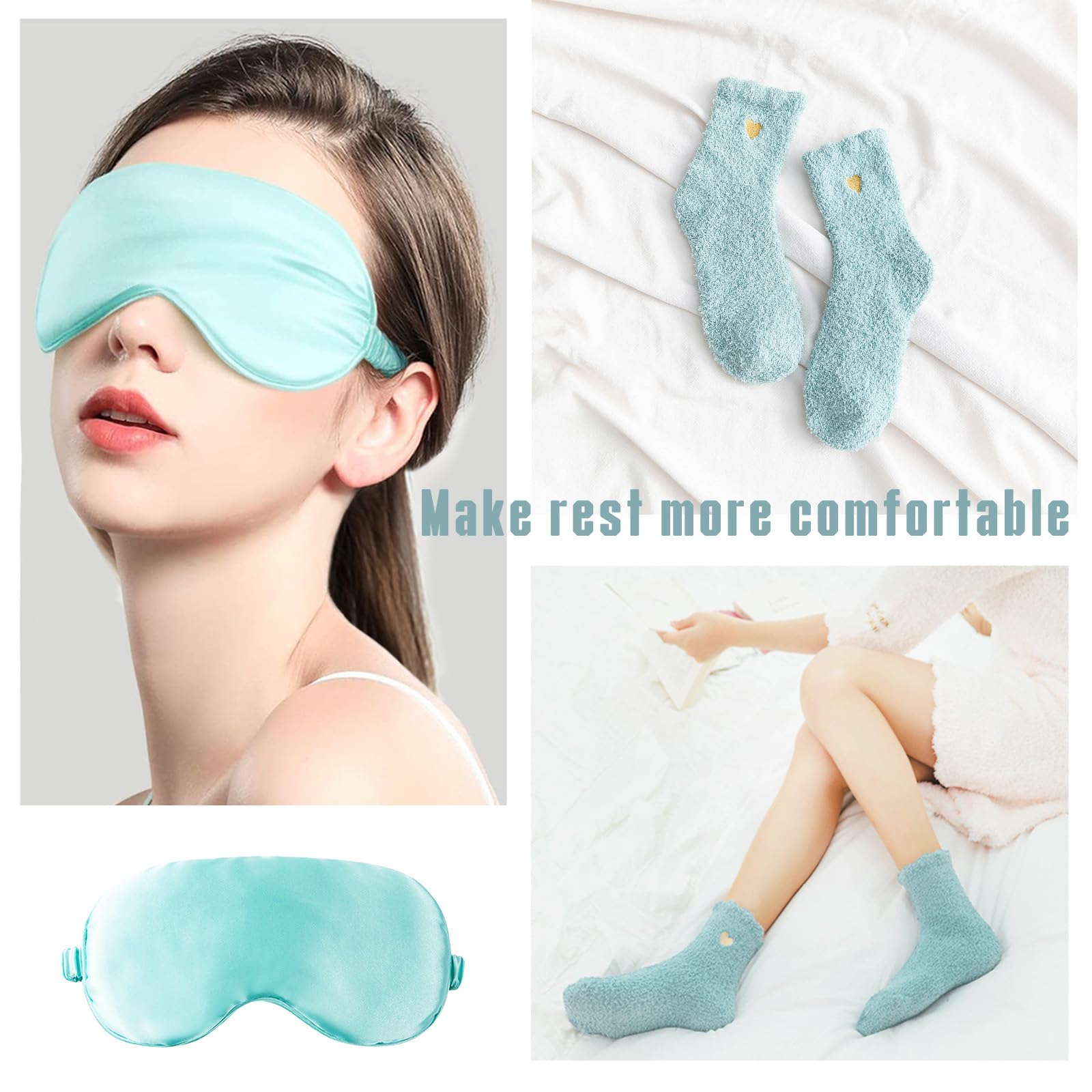 AHAGIFTREE cerulean handmade soap and bath ball arranged together