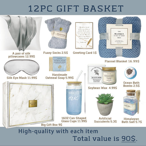 AHAGIFTREE Get Well Basket pillowcases for smooth skin and gentle mornings.