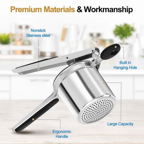 AHFLRITO large basket ricer holds up to 15 oz for batch cooking