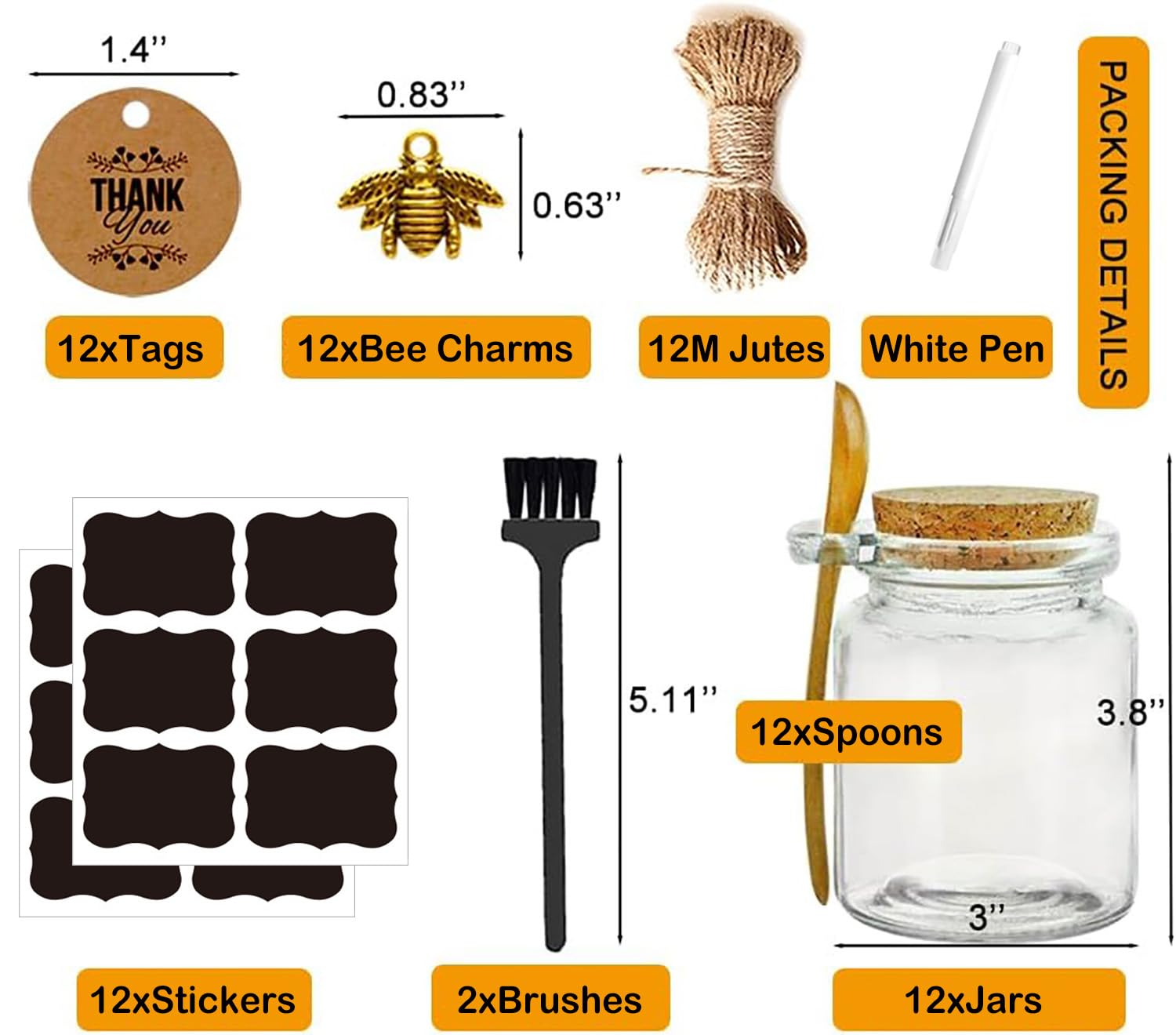 Ahhute bamboo lid on jars with natural seal for storage