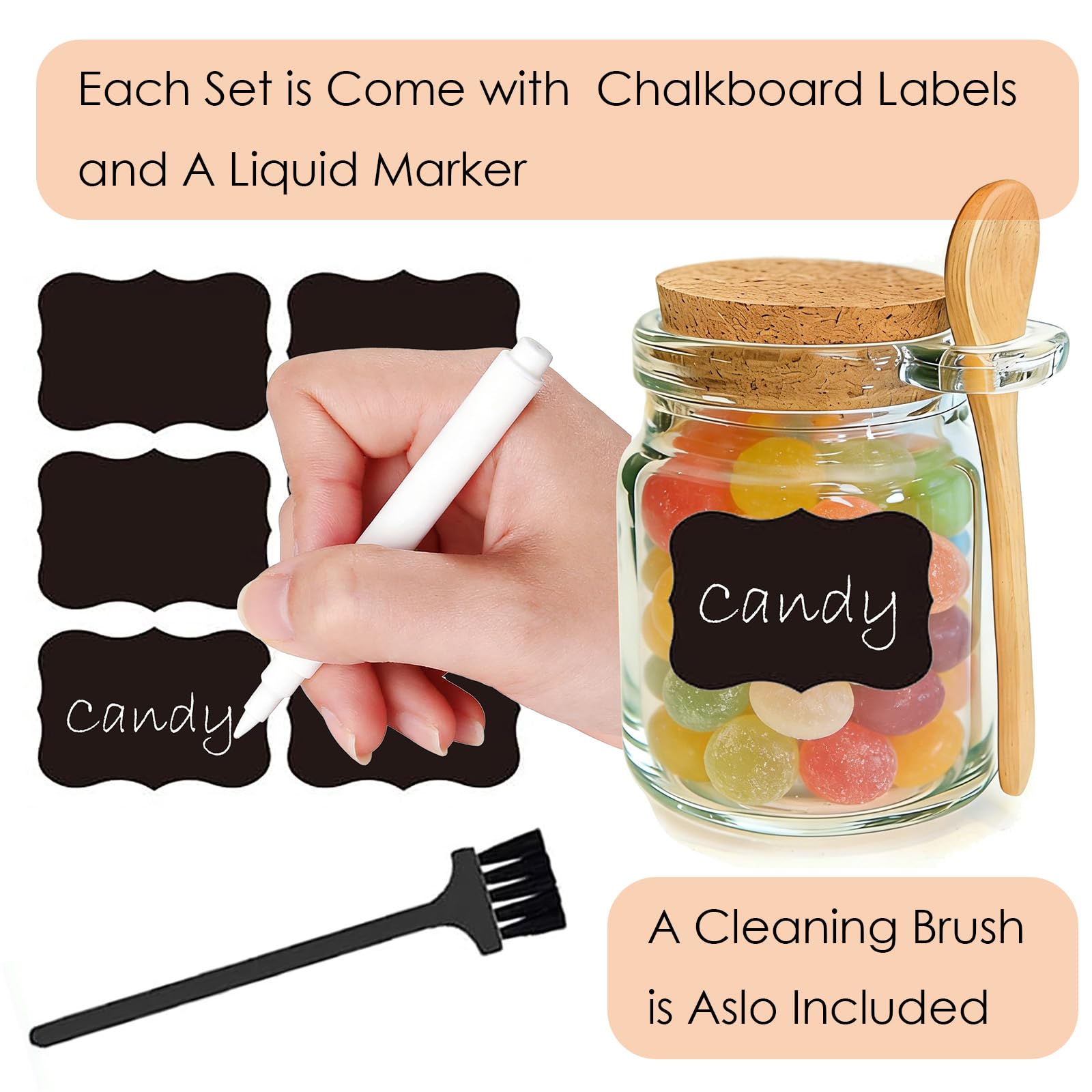 Ahhute labels and whiteboard pen for easy labeling