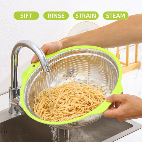 AHIABOAT rice washer bowl ideal for rinsing and draining rice.