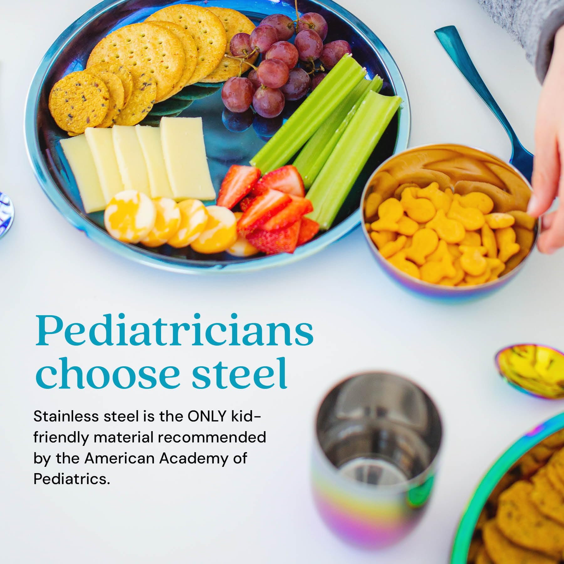 Pediatrician-designed Ahimsa plate, BPA-free and lead-free for safe dining