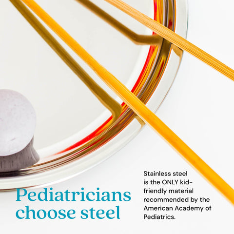 Ahimsa pediatrician-designed plate offers a safe, plastic-free dining option.