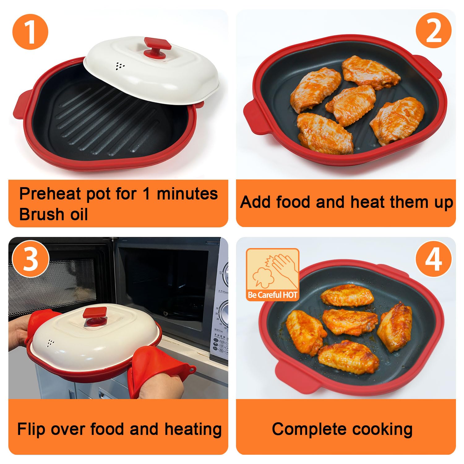 AHJ compact portable microwave grill emphasizes on-the-go cooking in dorms or offices