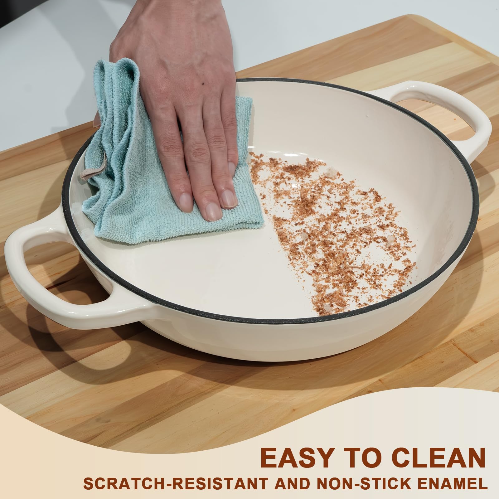 AHJ dome lid traps steam for moist crumb and vibrant crust.