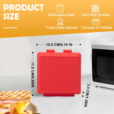 AHJ Microwave Sandwich Maker compact design fits small spaces.