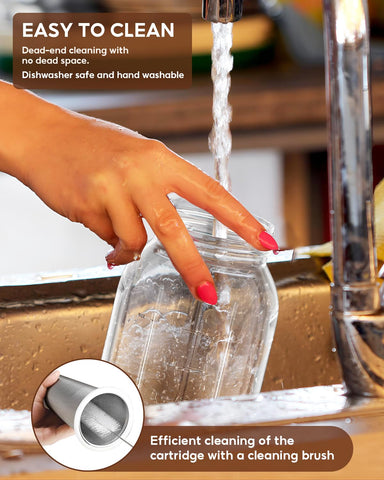 AHOMSEL wide-mouth design for easy cleaning and quick coffee steeping.