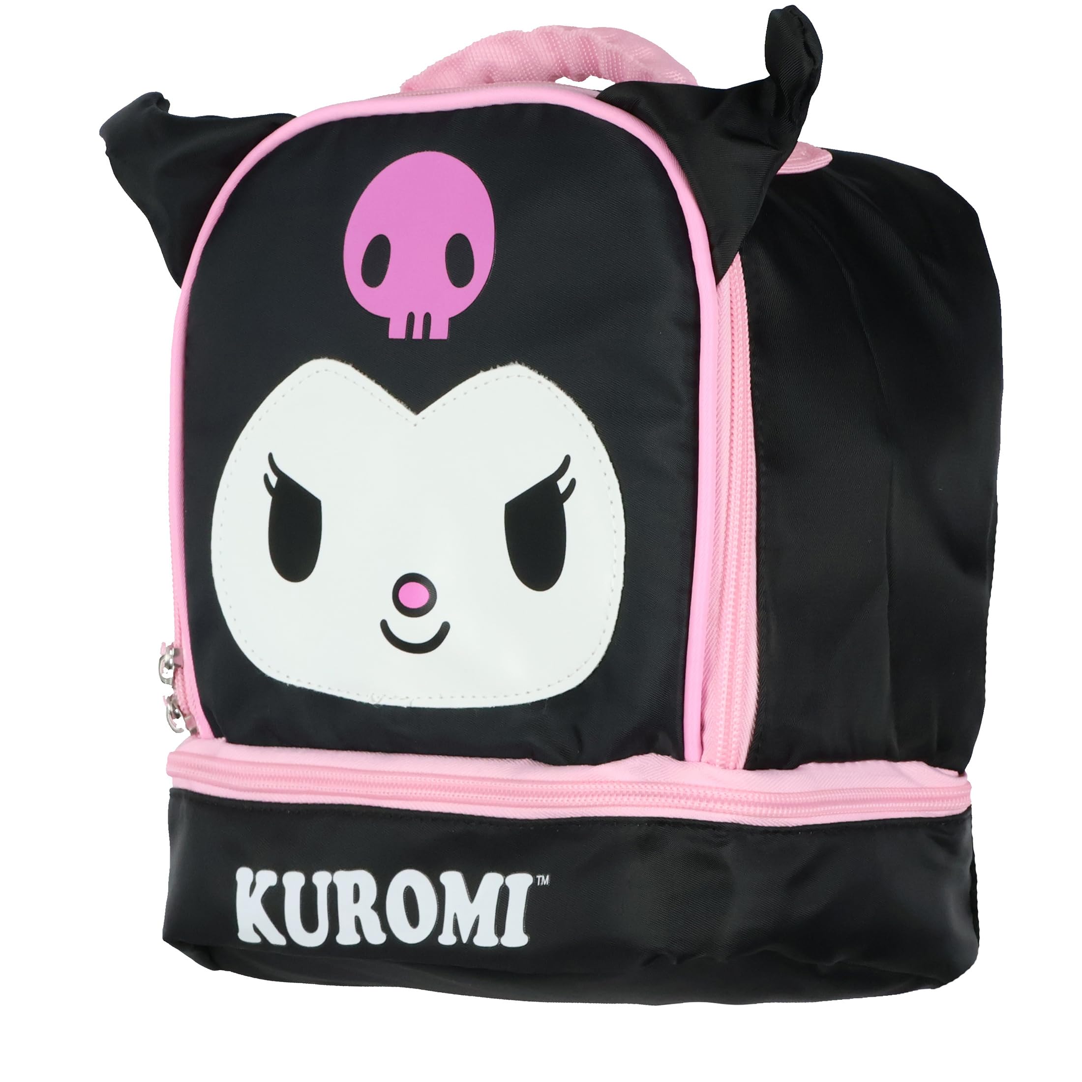 AI ACCESSORY INNOVATIONS Kuromi ears detail on lunch tote, adds playful flair for school lunches