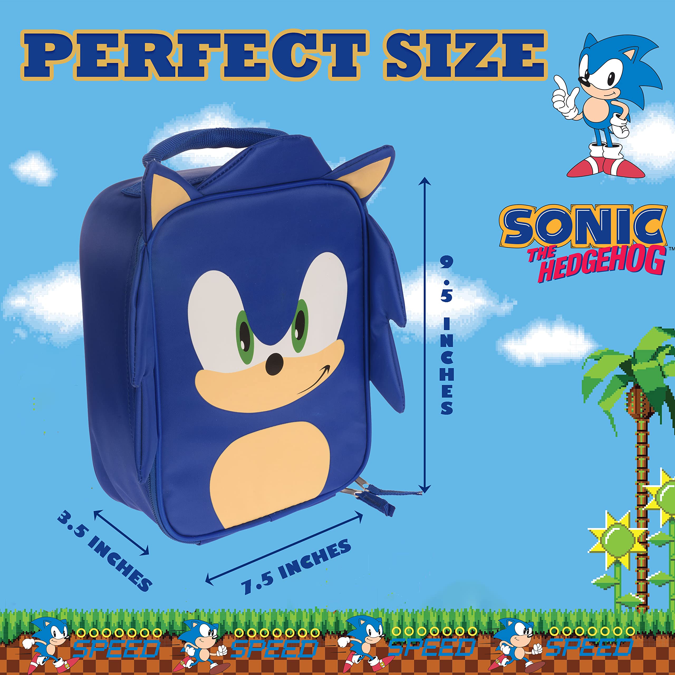 AI ACCESSORY INNOVATIONS Sonic lunch box ready for school and travel.