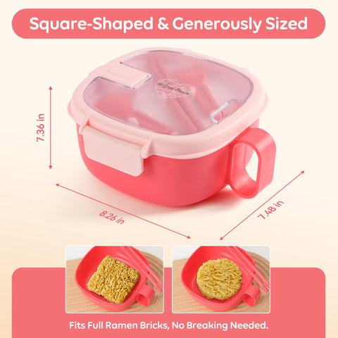 AI LOVE PEACE lid with built-in utensils compartment for easy access