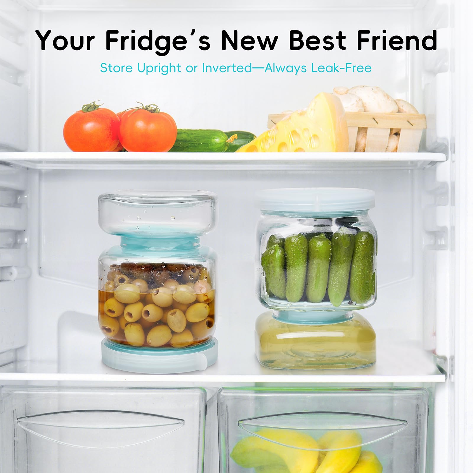 AI.xibu dishwasher-safe glass jar - easy cleaning after batch pickling.