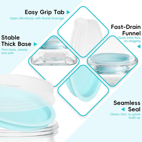 AI.xibu leakproof seal lid - one-piece gasket prevents leaks and mold-friendly cleanup.