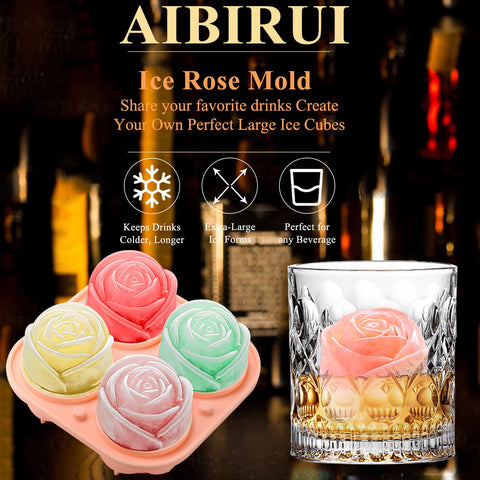 Aibirui Wedding Rose Ice Cubes add elegance to celebrations and events.