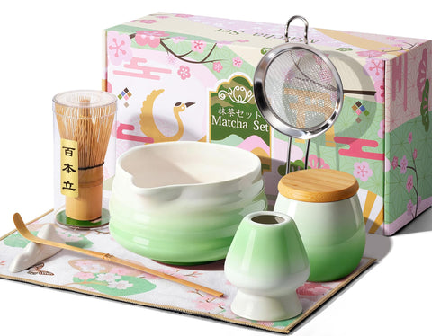 Aibound matcha bowl with spout enhances pouring and frothy whisking for a smooth tea session.