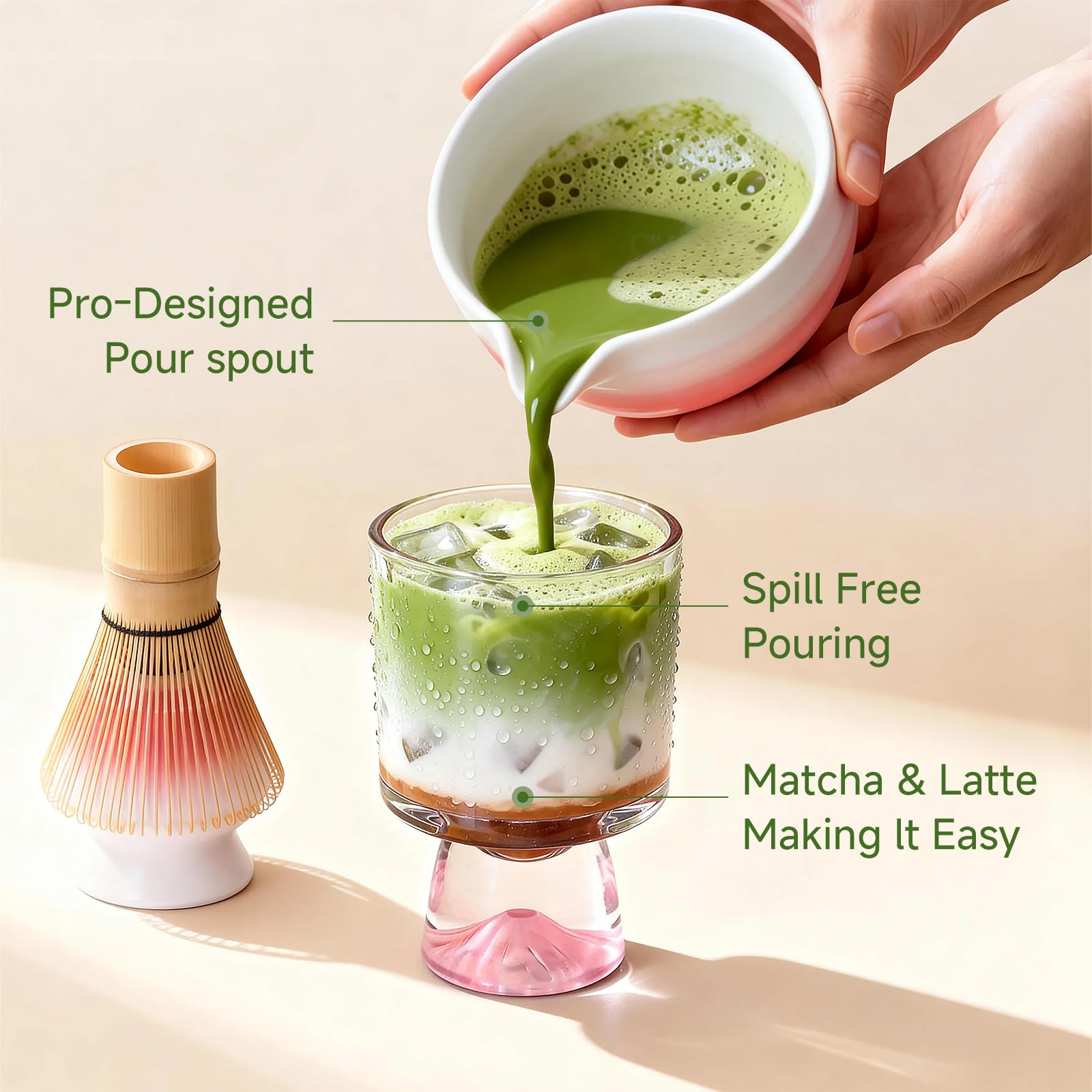 aibound matcha whisk holder keeps the chasen organized and dry.