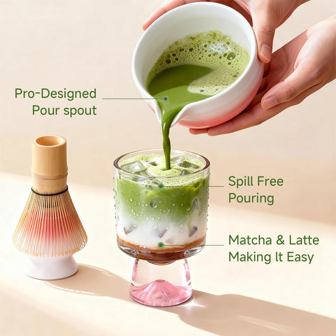 aibound matcha whisk holder keeps the chasen organized and dry.