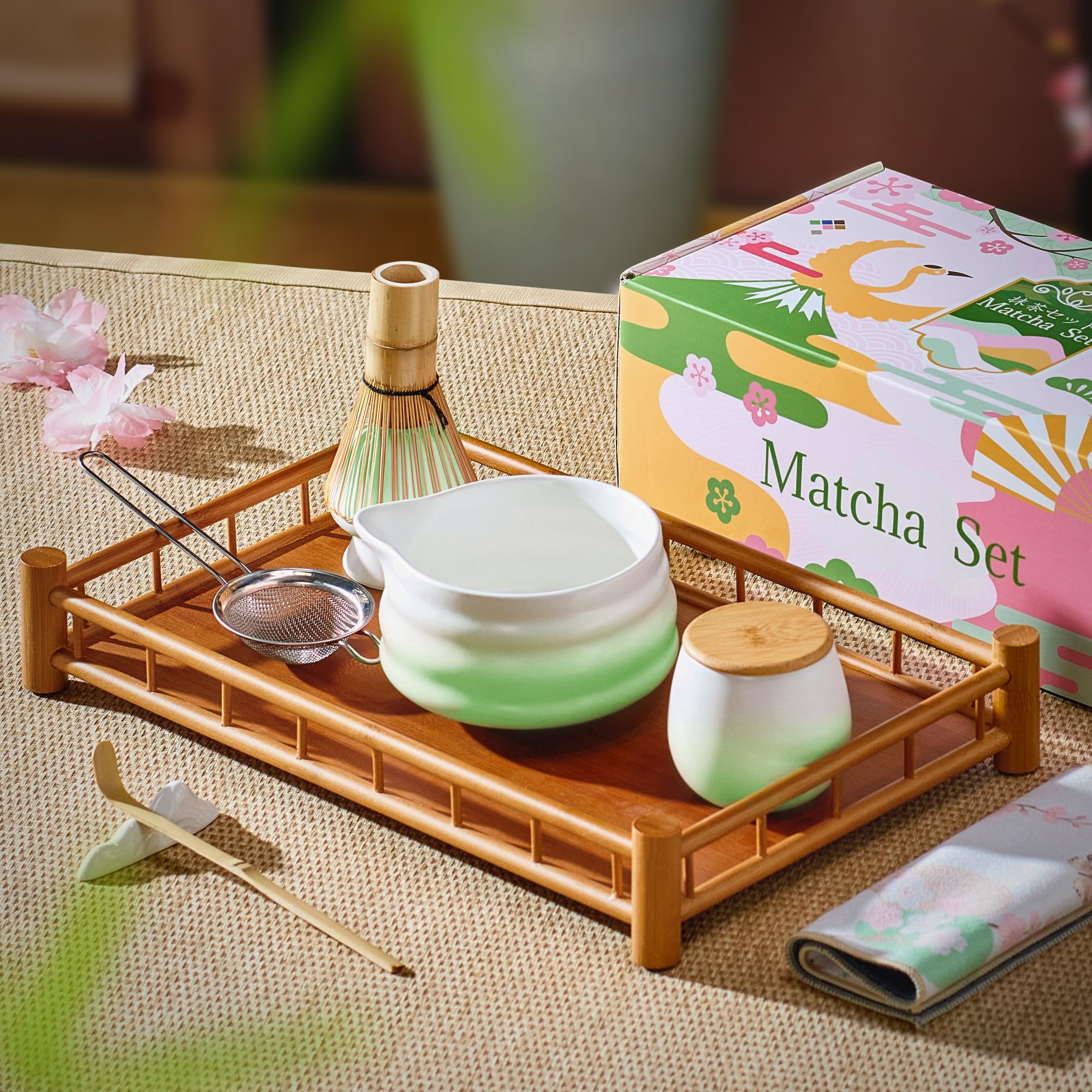 Aibound matcha whisk brings 96 bristles for thorough mixing and creamy froth.