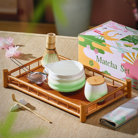 Aibound matcha whisk brings 96 bristles for thorough mixing and creamy froth.