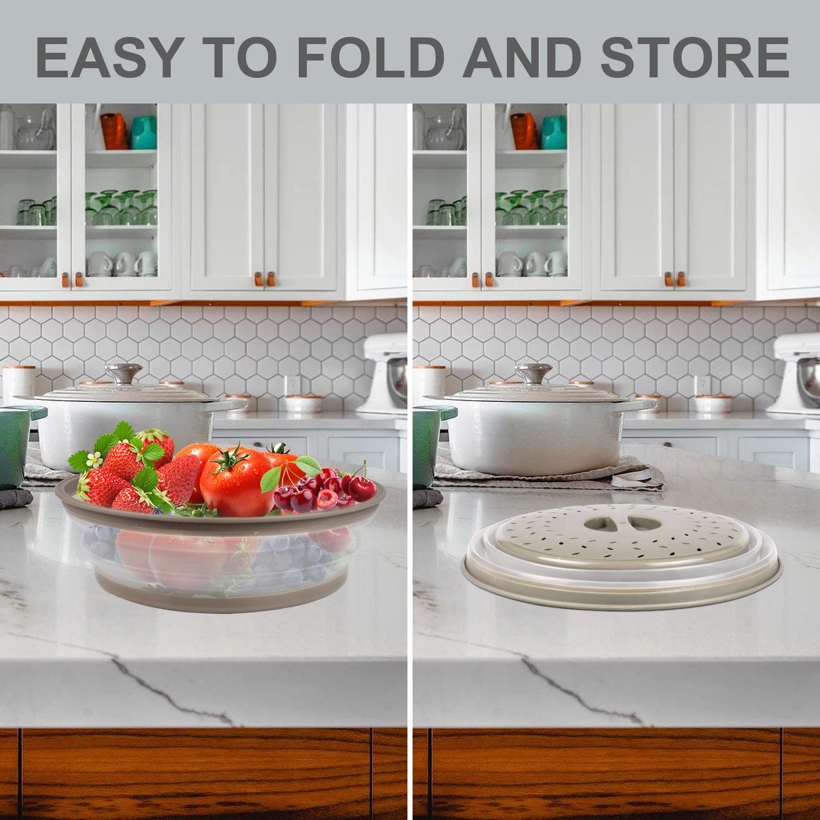 AIDACOM dish drying mat protects counters during drying on the kitchen counter