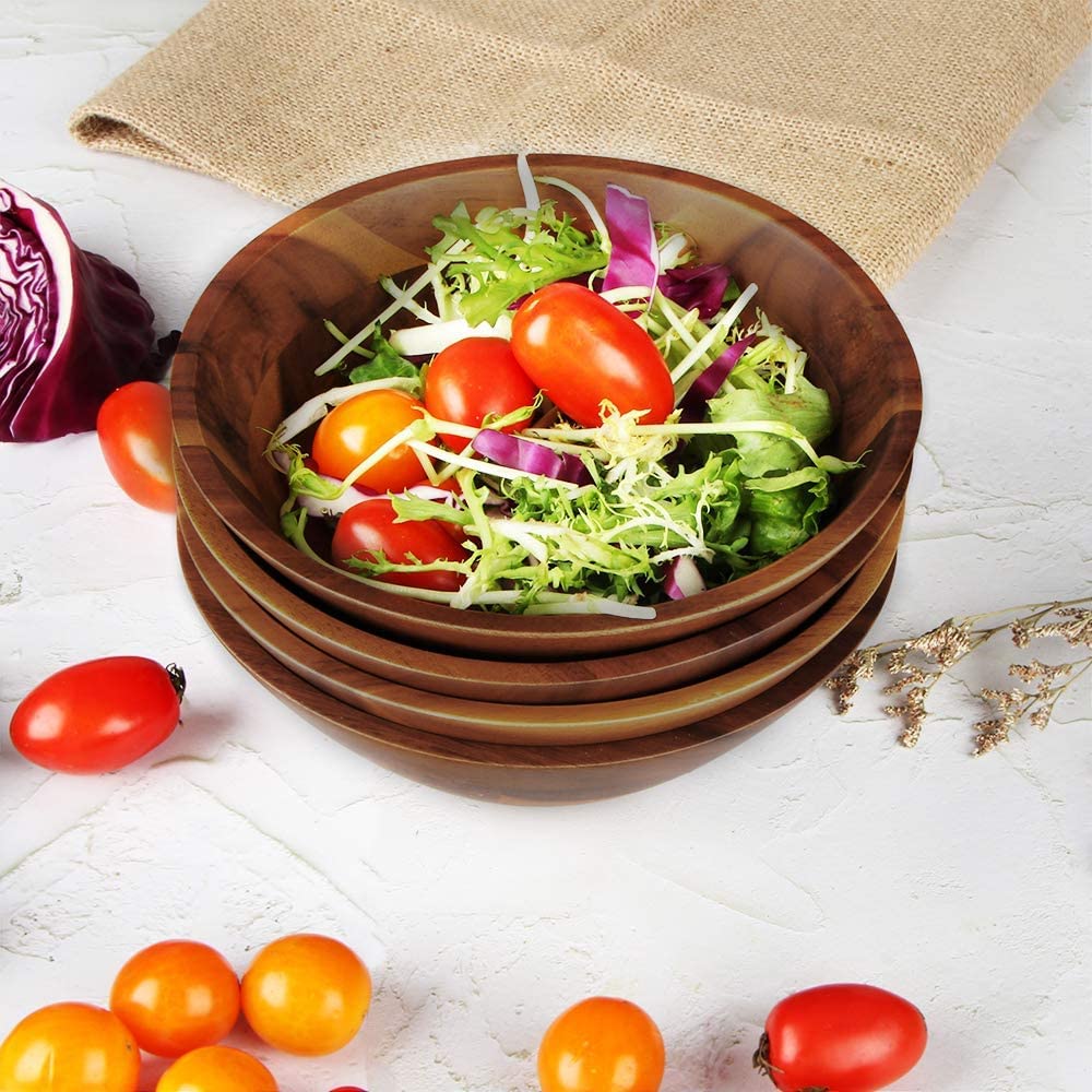 AIDEA acacia bowl for soup, suitable for hot servings.