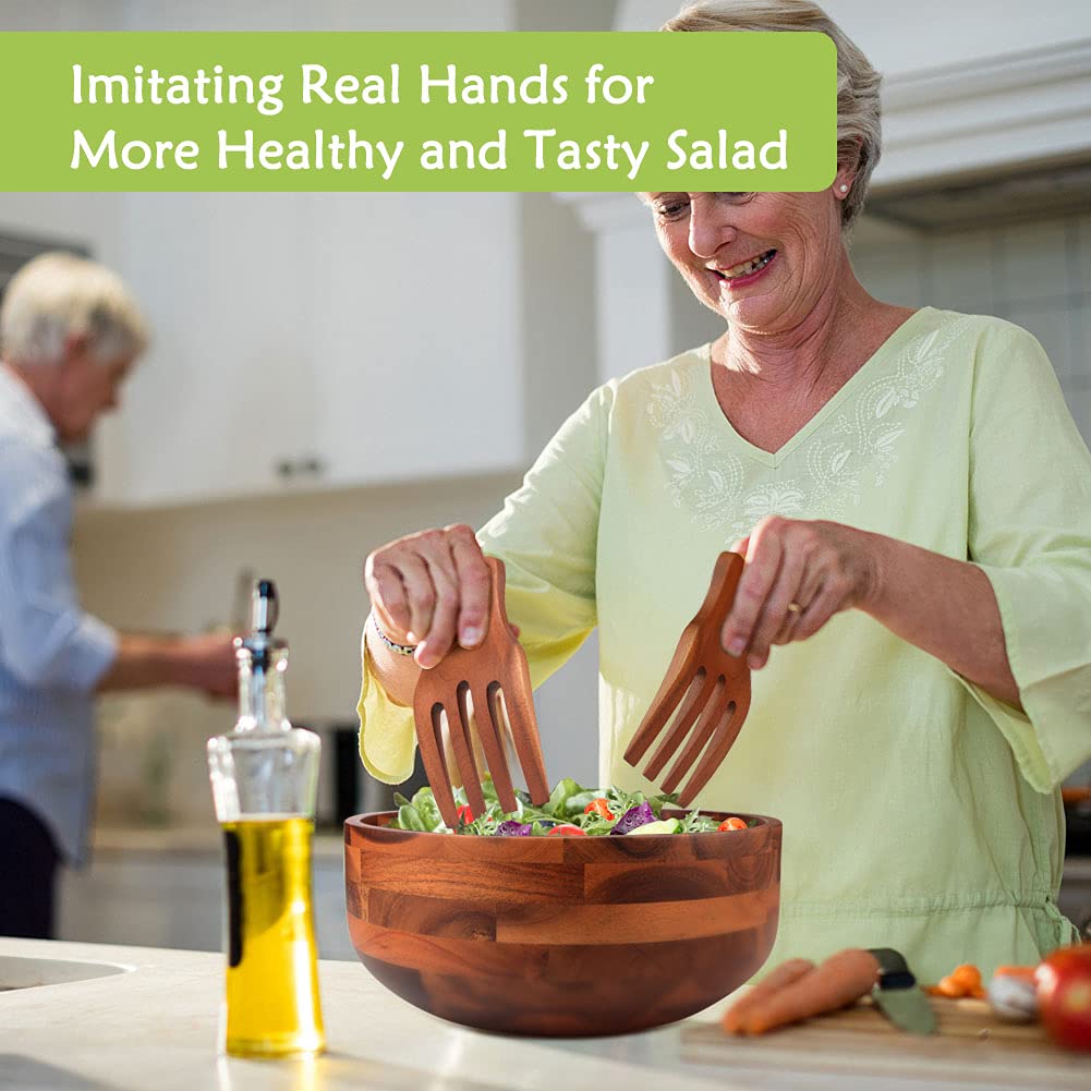 AIDEA Acacia wood bowl with fruits highlights natural beauty and practical serving