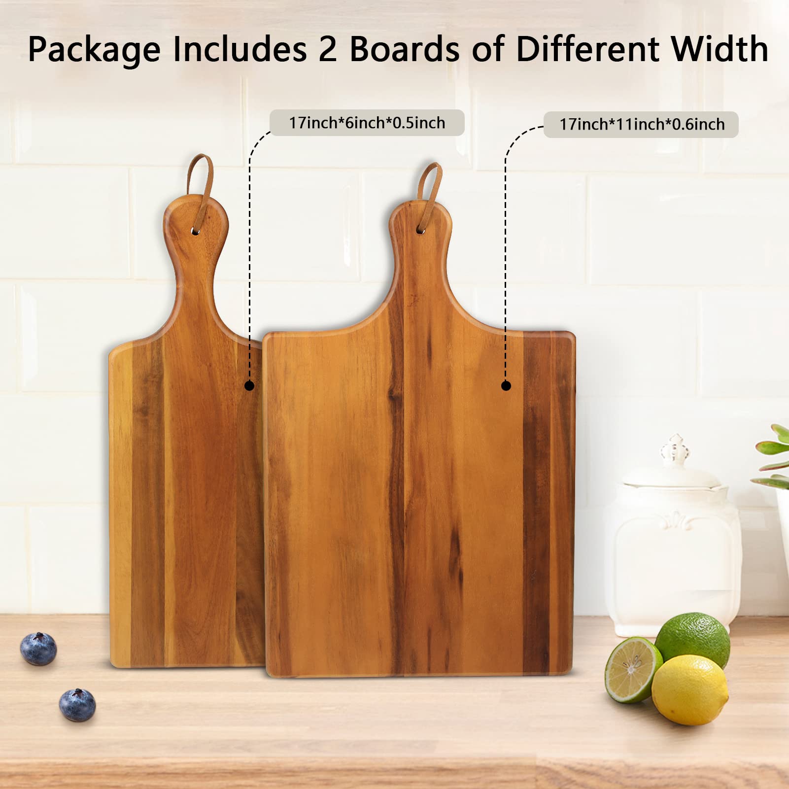AIDEA acacia wood board shows natural grain variation for unique charm.