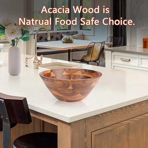 AIDEA Acacia bowl highlight: durable finish suitable for daily serving.