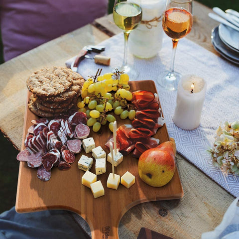 AIDEA dual-use board serves as a cutting surface and cheese tray.