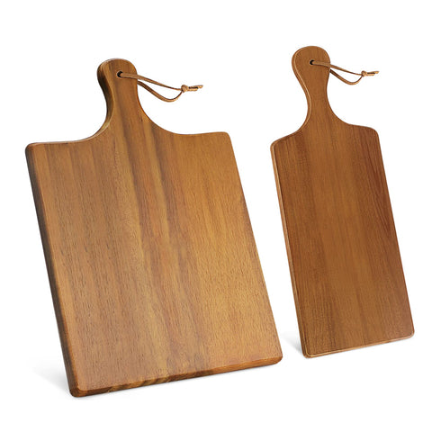 AIDEA two-size wood cutting board bundle for versatile prep and serving.