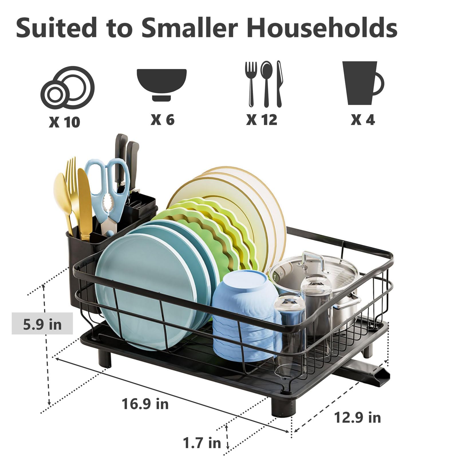 AIDERLY Rack back view highlighting knife slots in the cutlery basket.