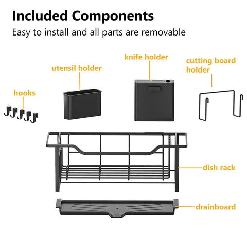 AIDERLY narrow dish rack cup and bowls area fits daily loads.