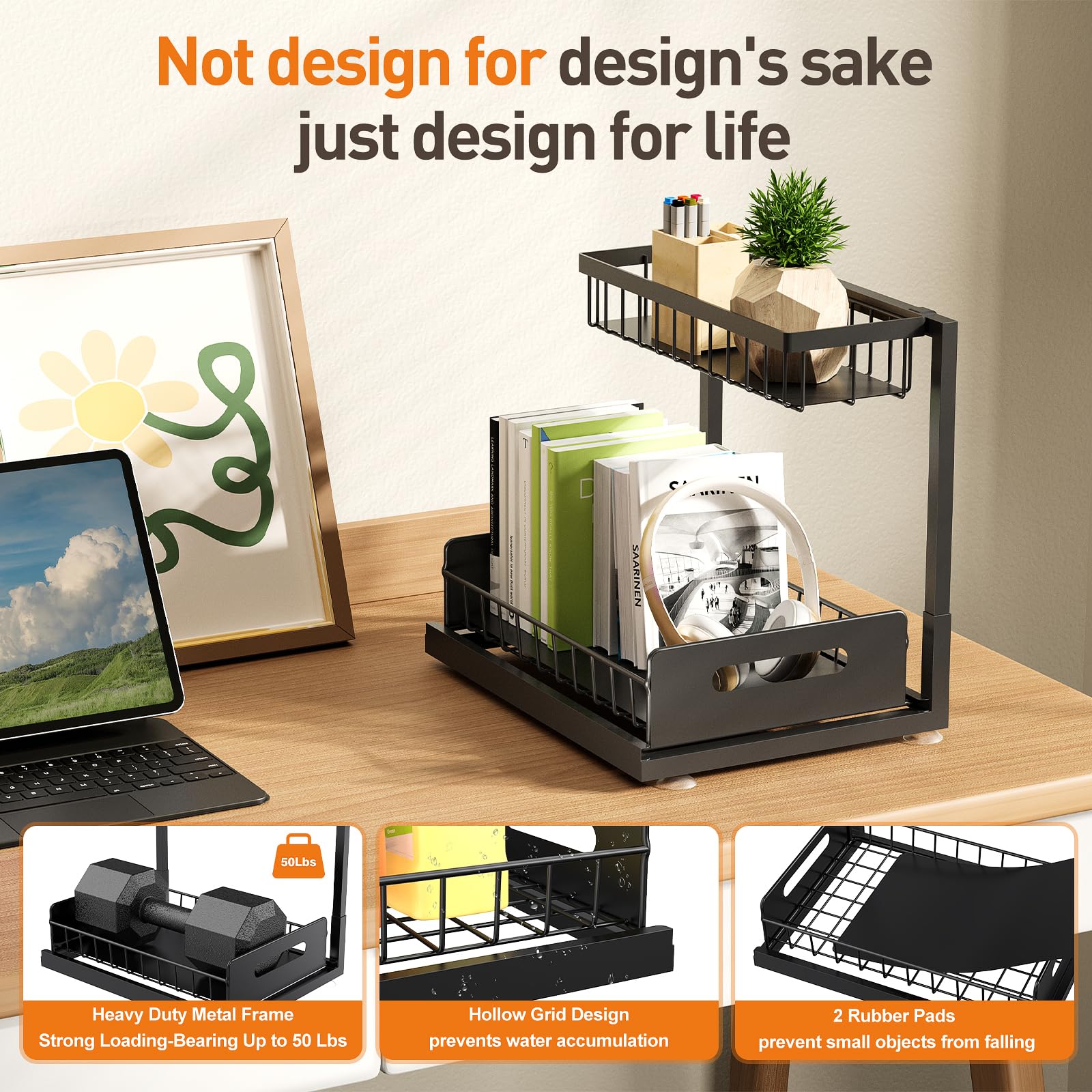 AIDIAM versatile storage basket suitable for kitchen, bathroom, and laundry.