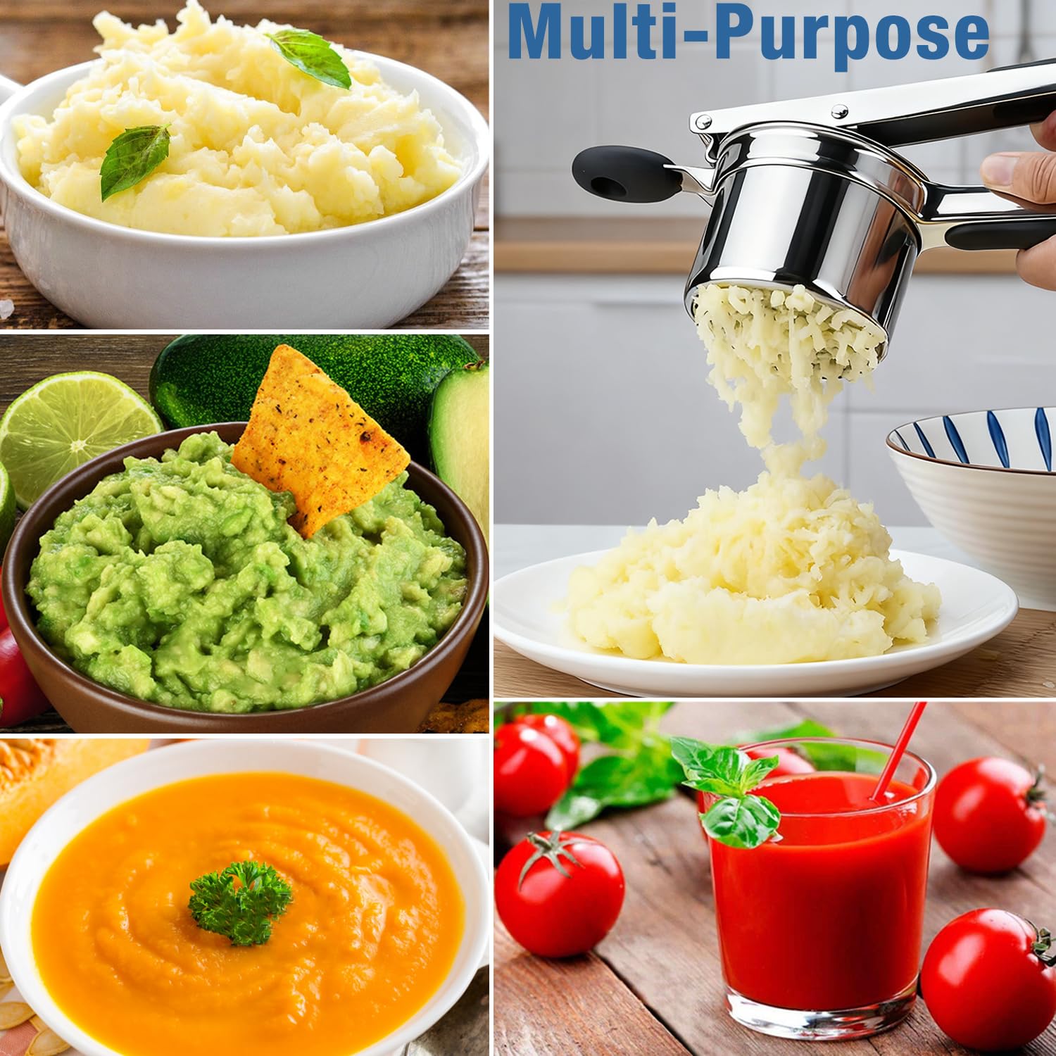 AIDOIT makes silky mashed potatoes with a ricer texture