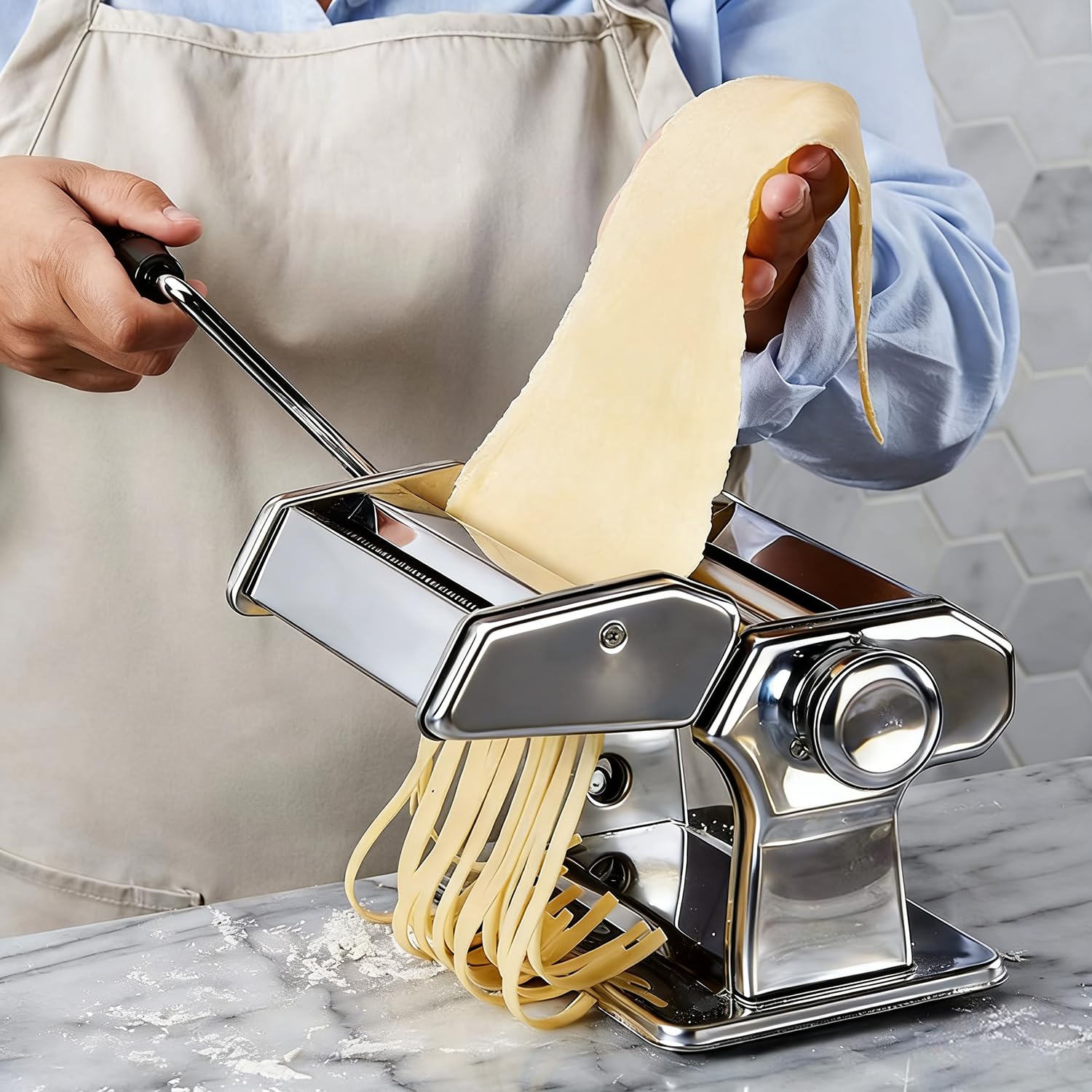 AIDOIT pasta maker thickness knob with nine settings