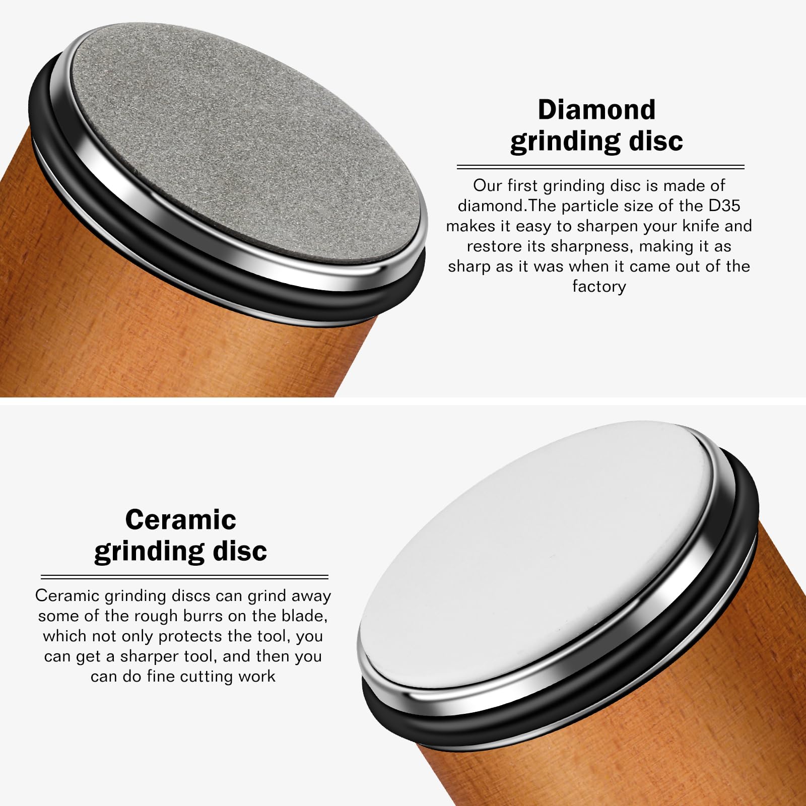 AIERLIAN knife sharpener with 20-degree magnetic angle guide for precise cuts