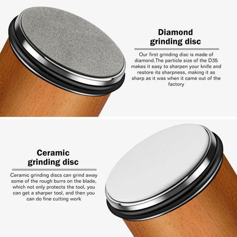 AIERLIAN knife sharpener with 20-degree magnetic angle guide for precise cuts