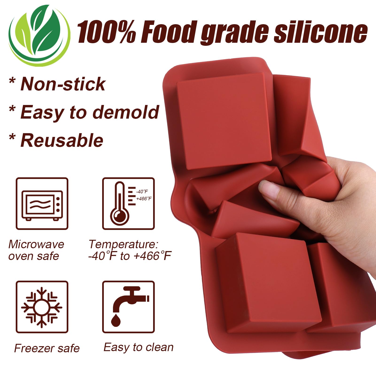 AIERSA dishwasher-safe silicone molds simplify cleanup after baking