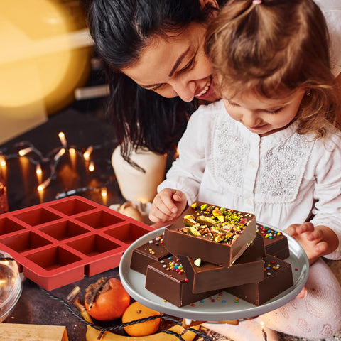 AIERSA flexible square silicone mold yields clean release and precise shapes