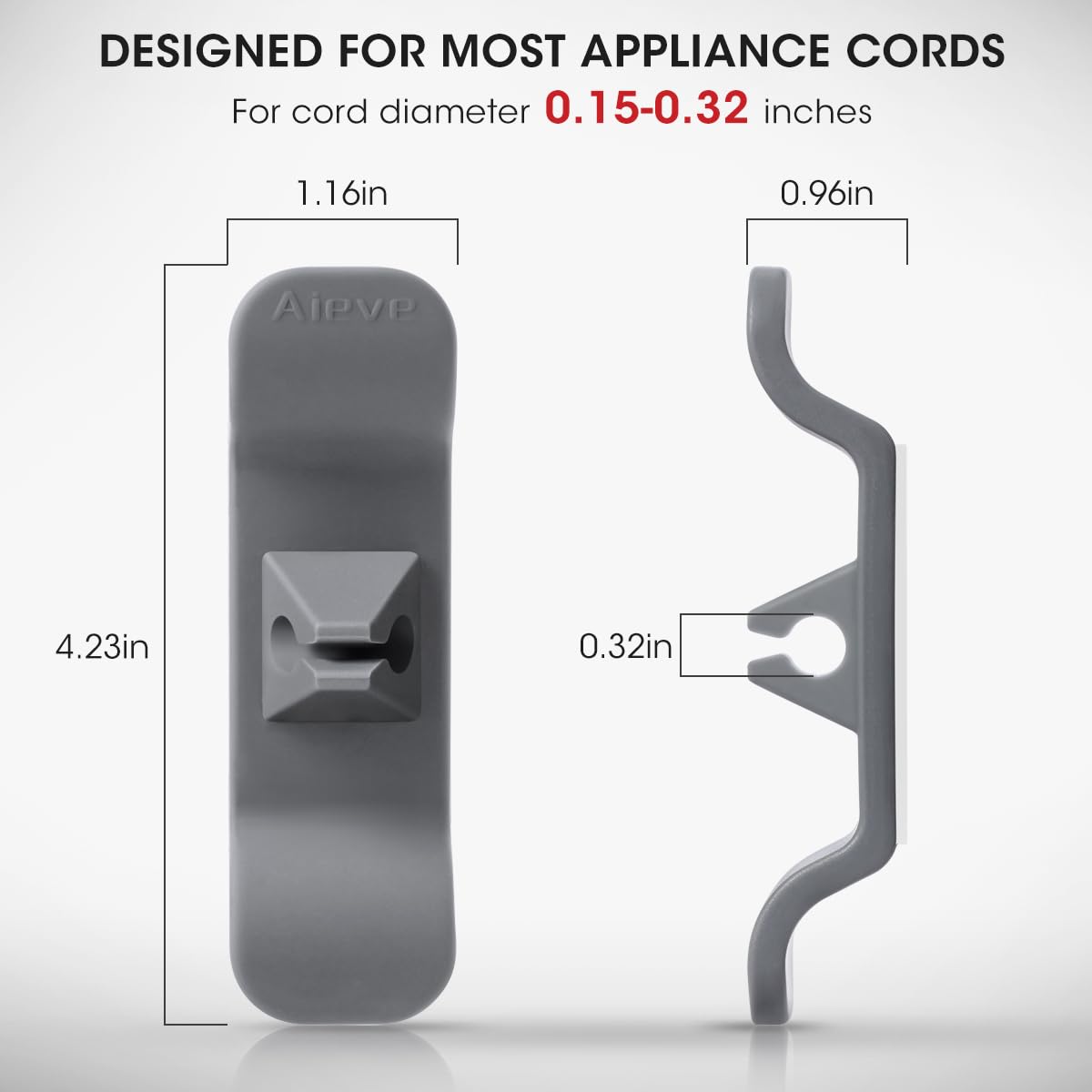 AIEVE 12-pack winders neatly stow power cords for blenders and toasters.