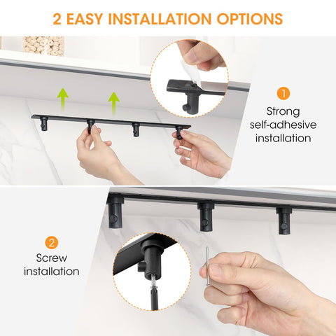 AIEVE attachment holder mounts under cabinet for space-saving convenience