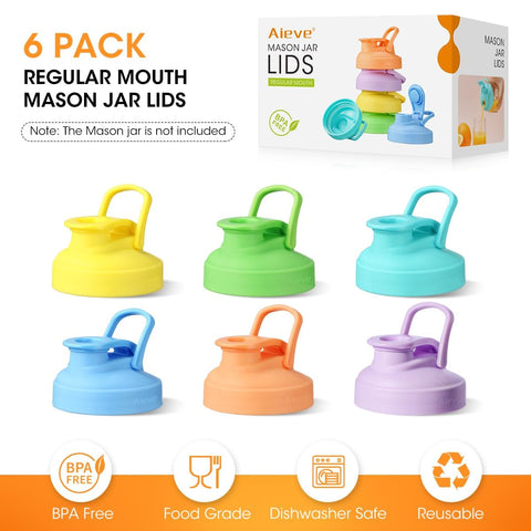 AIEVE compatible with Ball and other regular-mouth jars for versatile kitchen storage.