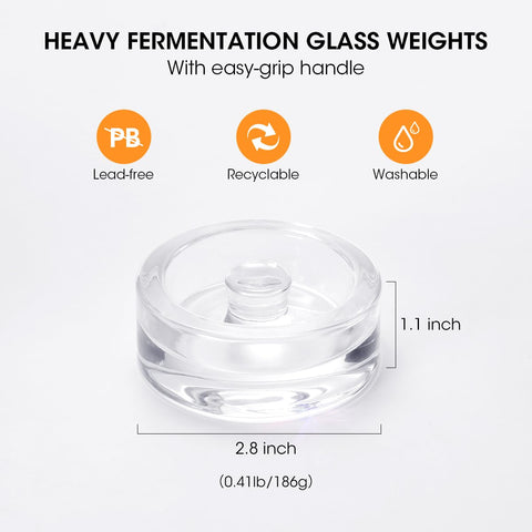 AIEVE glass jar set for wide-mouth fermentation