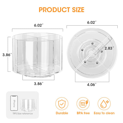 AIEVE four-compartment holder for neatly separated packets.