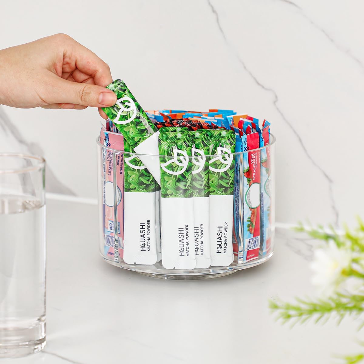 AIEVE kitchen organizer suitable for sugar, coffee, and small items.