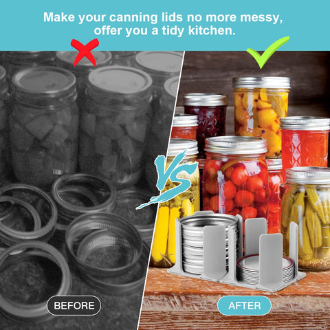 AIEVE lid organizer holds up to 40 lids for efficient storage.