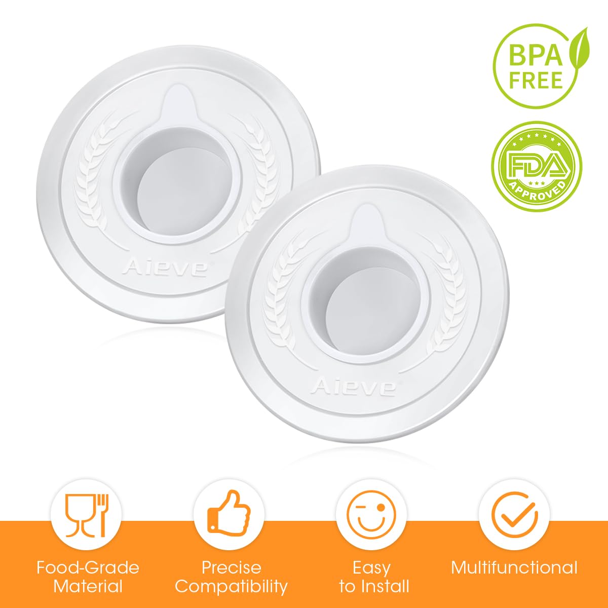 Removable center lid on the AIEVE cover avoids blocking the mixer paddle during operation.