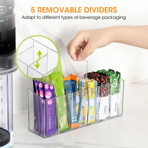 AIEVE removable dividers highlight adjustable layout for different packet sizes