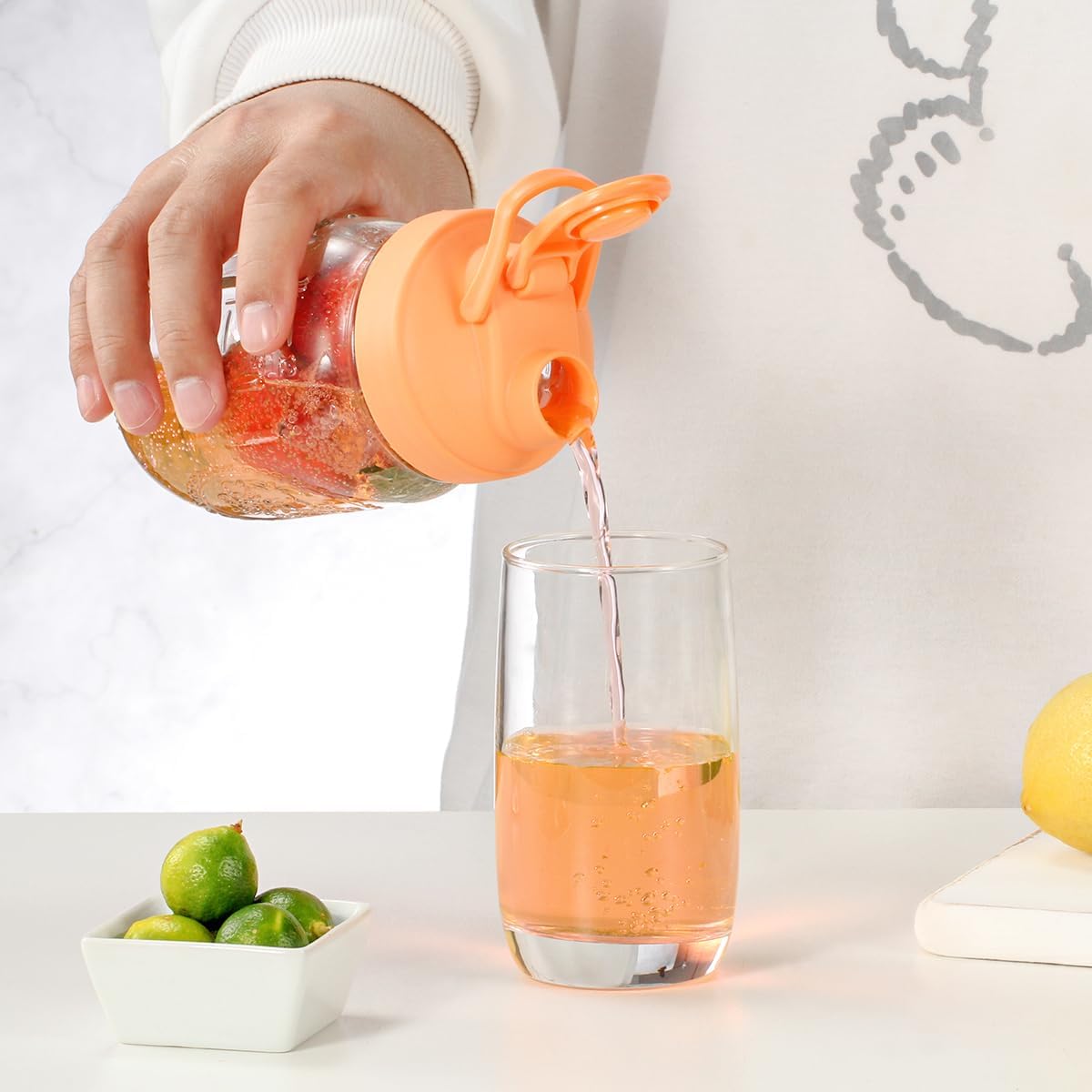 AIEVE reusable canning lids fit regular mouth jars for long-term storage.