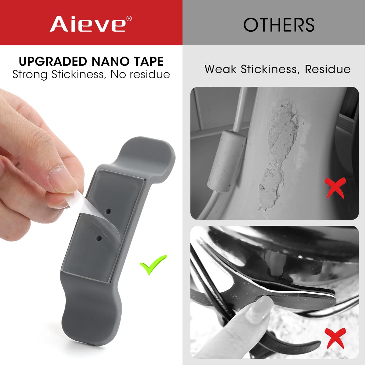 AIEVE soft rubber cord keeper offers durable, deformation-resistant cable organization.